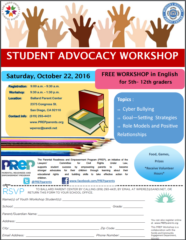 PREP to host FREE Student Advocacy Workshop Grades 5th-12th - PREP